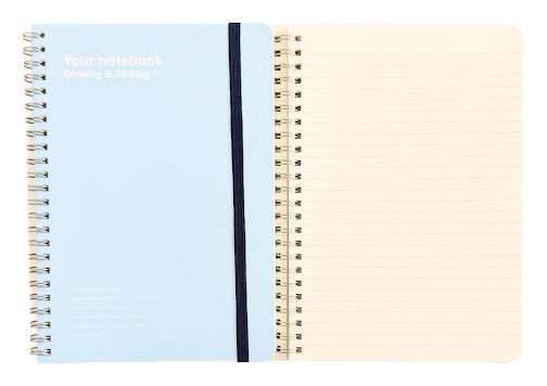 Amifa A5 Ruled Spiral Notebook with Band