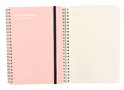 Amifa A5 Ruled Spiral Notebook with Band