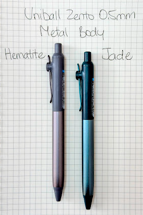 Uniball Zento Premium Metal 0.5mm Ballpoint Pen + 2 refills