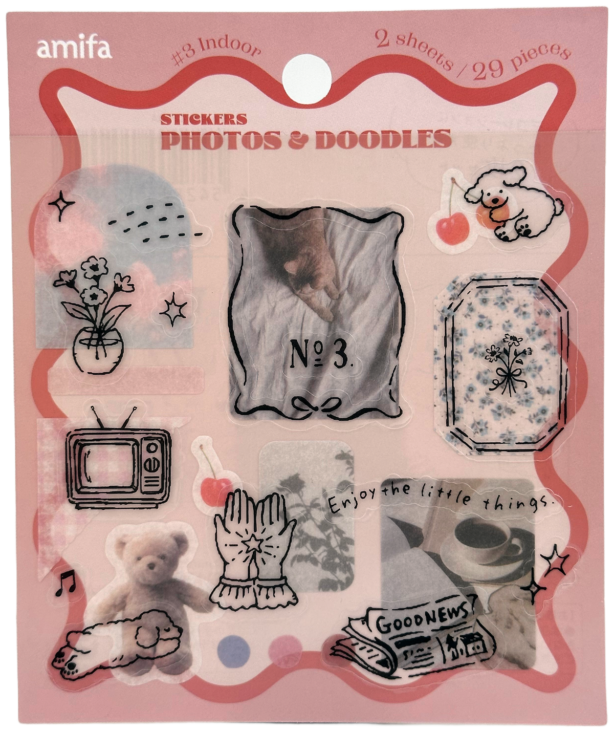 Amifa Photos & Doodles Stickers (29 - 36 pieces)