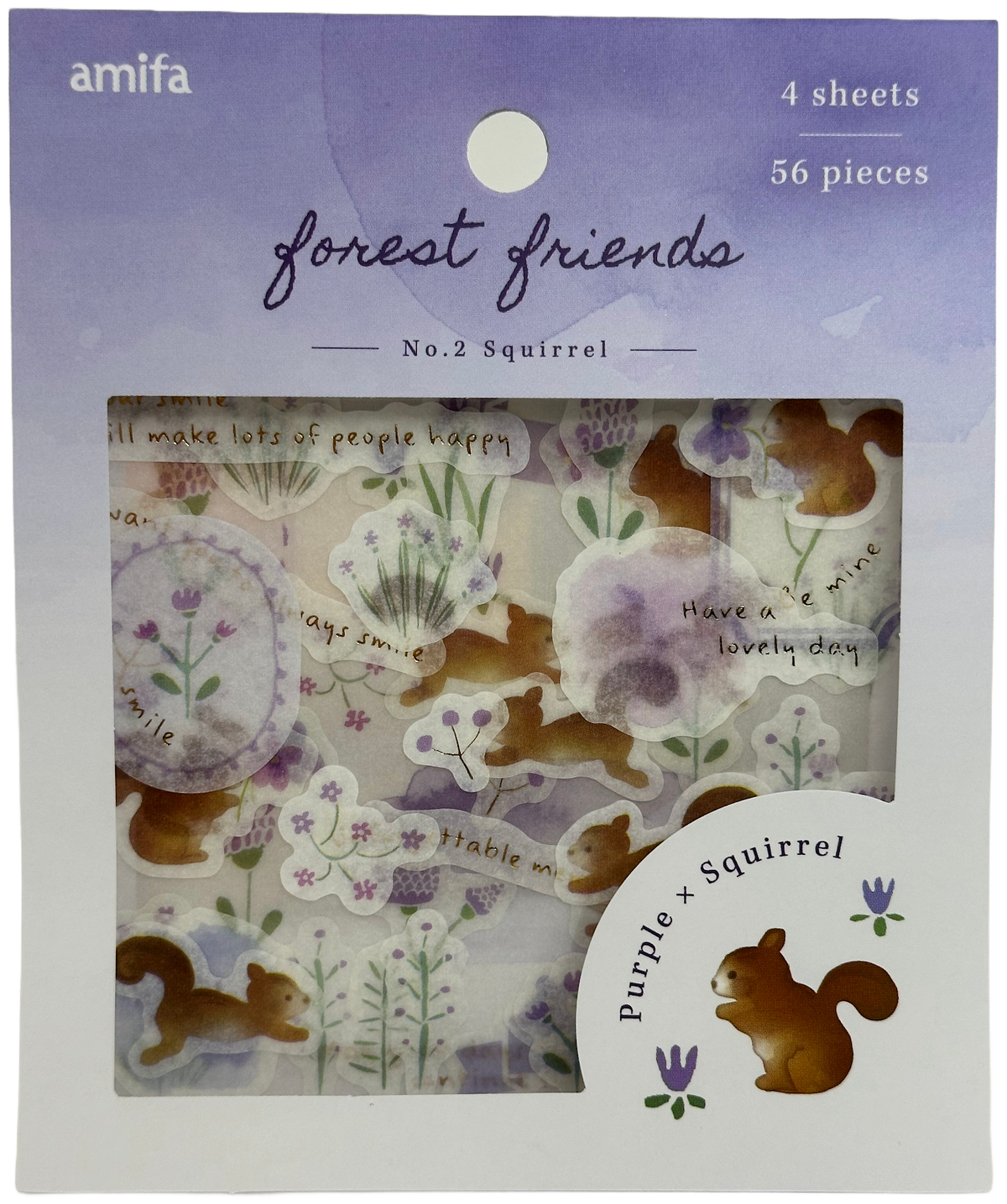 Amifa Forest Friends Stickers (56 - 61 pieces)