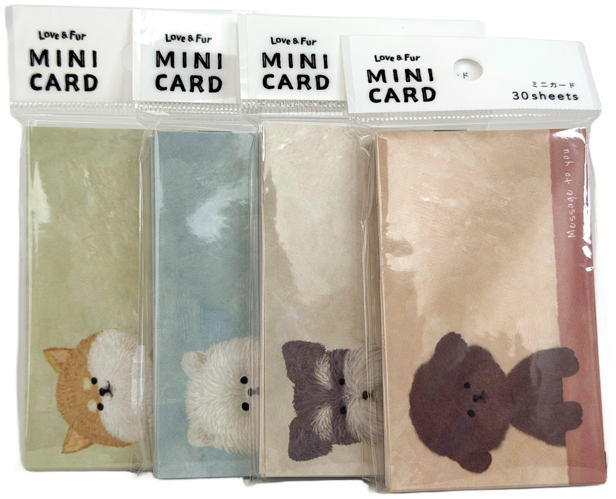 Kyowa Kawaii Puppy Dog Love & Fur Mini Cards (30)