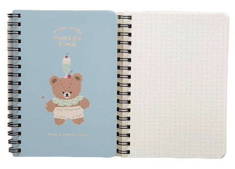 Amifa A6 Mogu Mogu Spiral Dot Grid Notebook