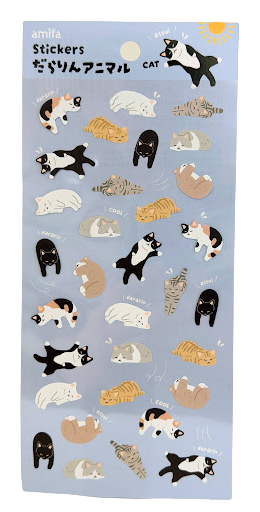 Amifa Kawaii Lounging Animal Stickers (32)