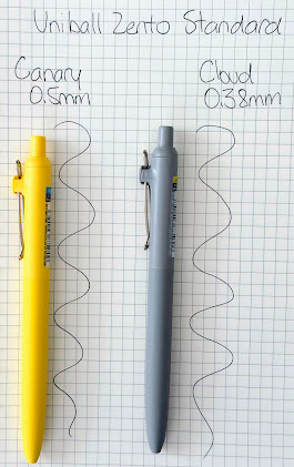 Uniball Zento Standard 0.5mm Ballpoint Pen + 1 refill