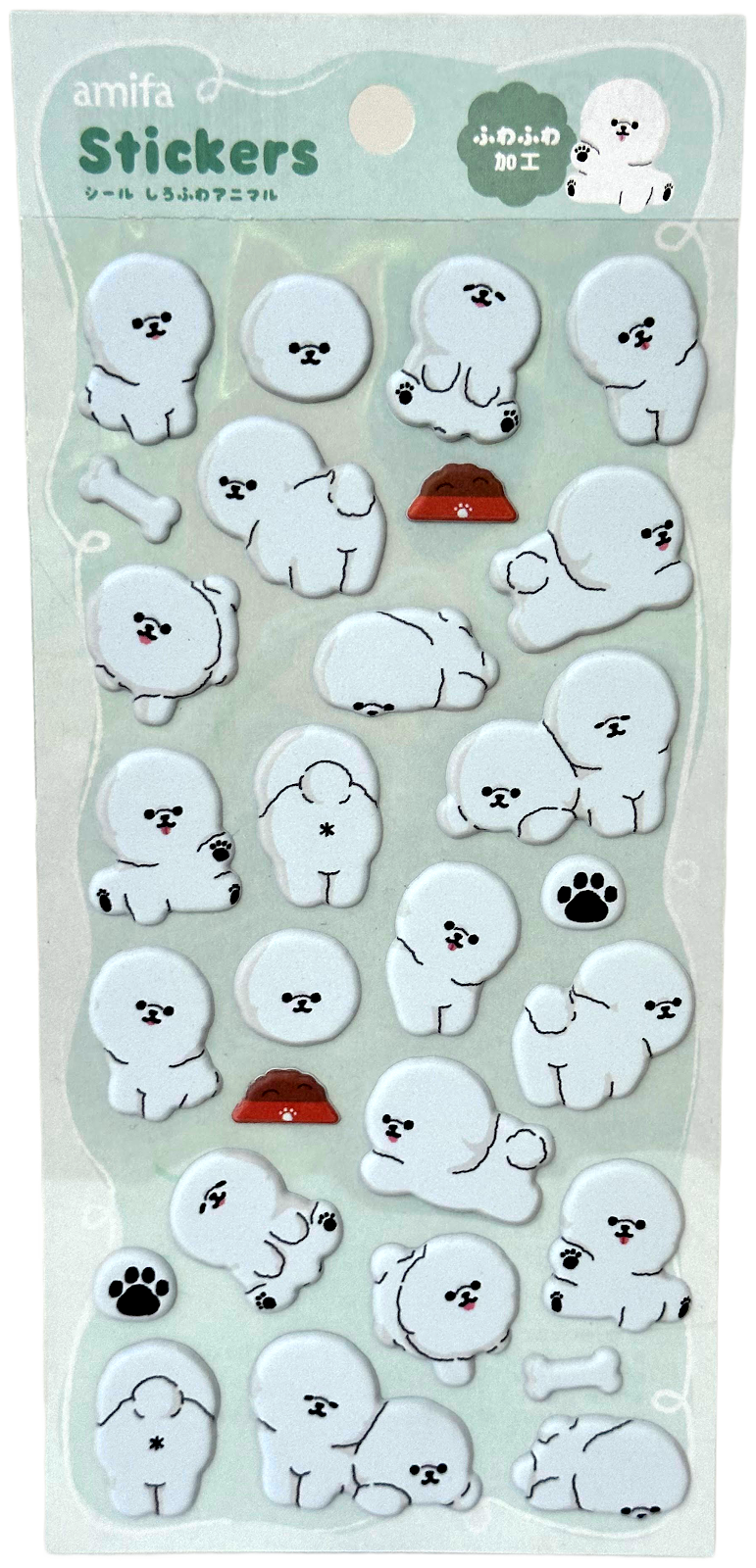 Amifa Kawaii Puffy Animal Stickers
