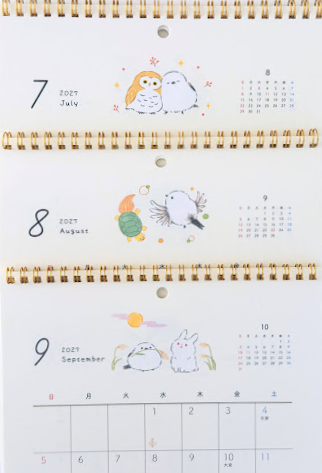 2027 Shima Enaga Good Fortune Calendar (A4)
