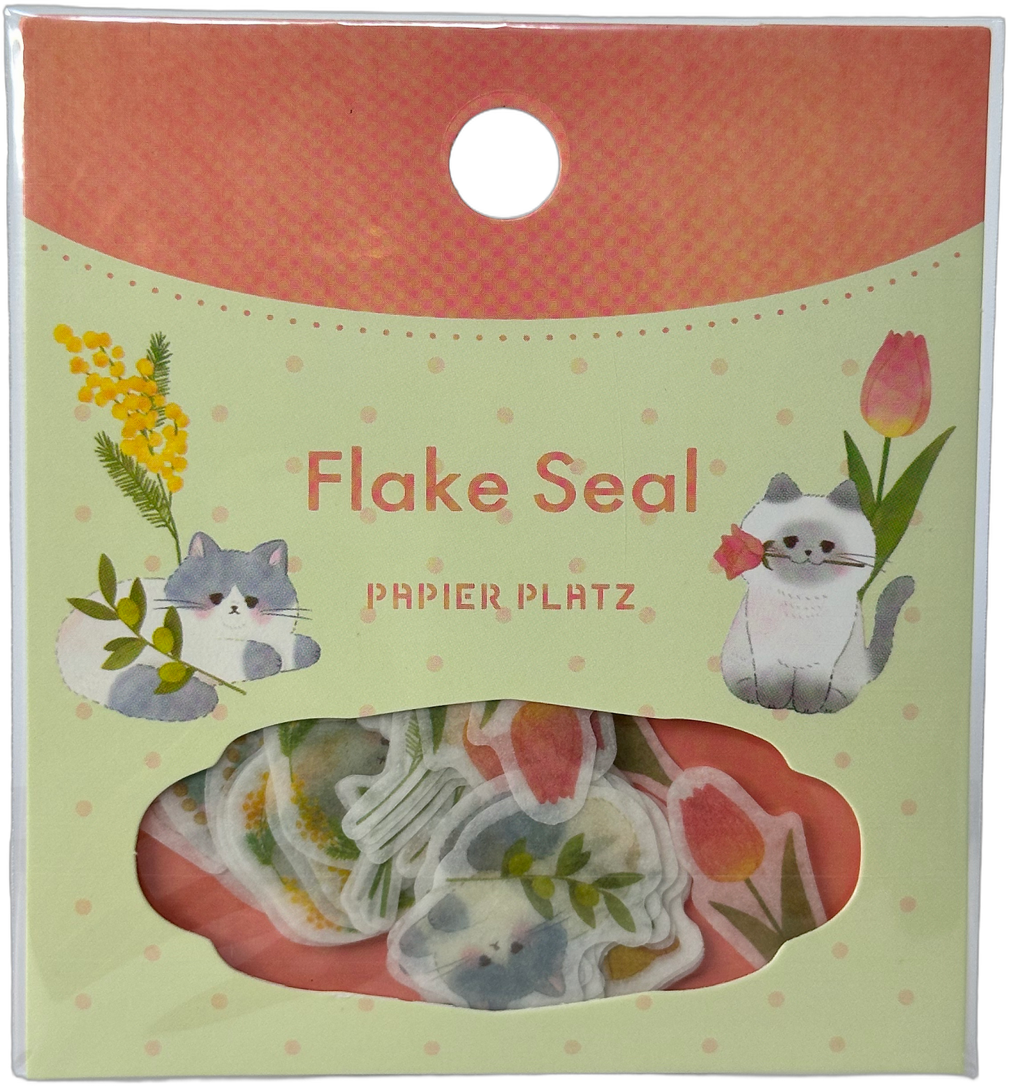 Papier Platz Kawaii Neko Cat Flake Seal Stickers Kawaii (54)