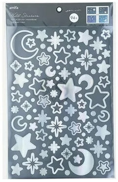 Amifa Transparent Moon & Star Wall Stickers (94)