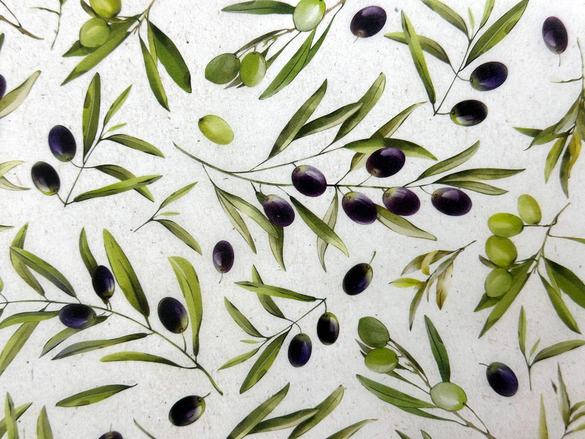 Amifa Decorative Wax Paper for Food with Lemon & Olive (13)