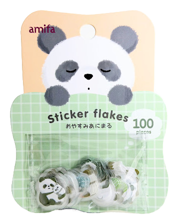 Amifa Kawaii Sleepy Animal Sticker Flakes (100)