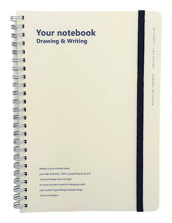 Amifa A5 Ruled Spiral Notebook with Band