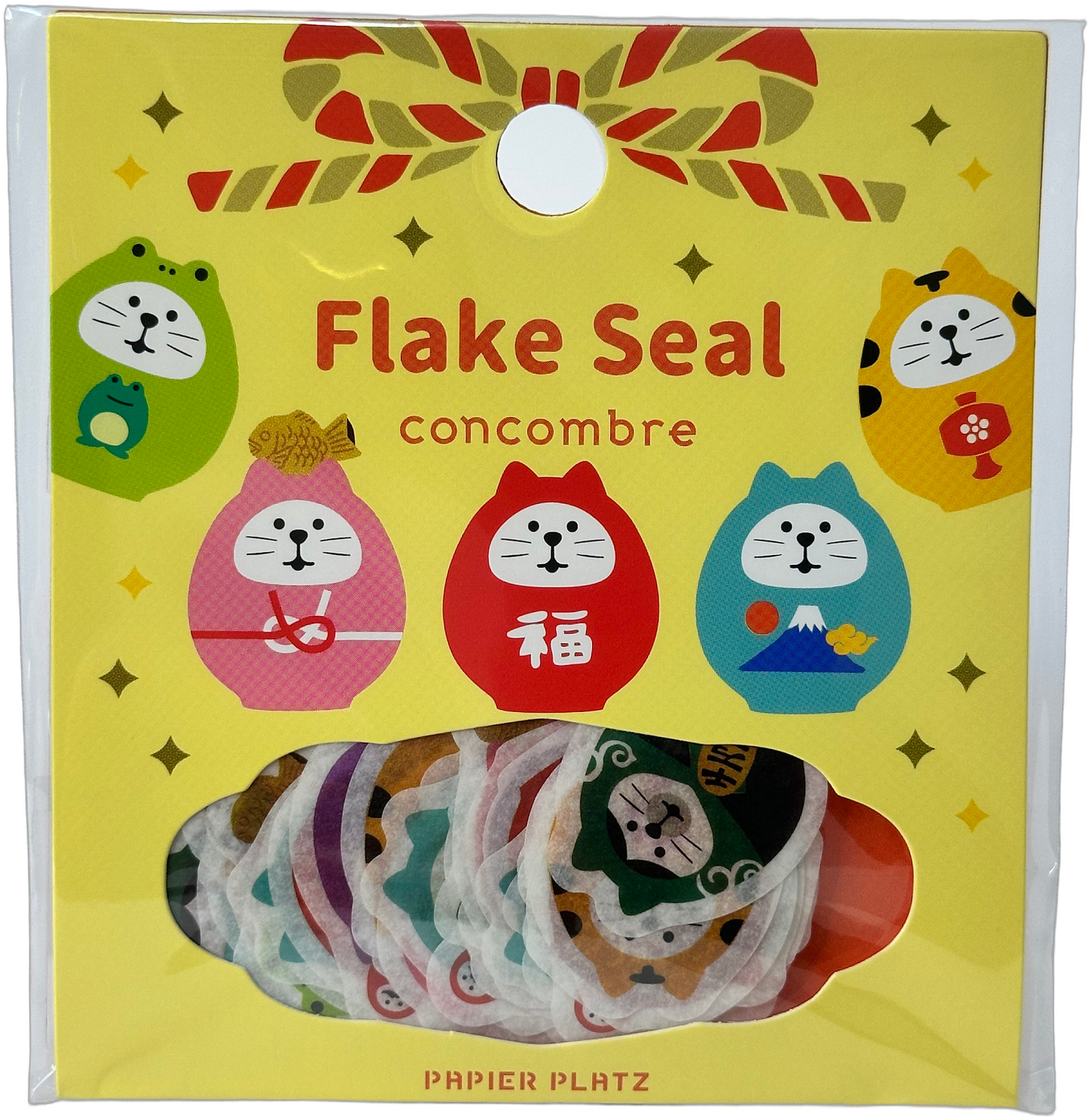 Papier Platz Lucky Neko Cat Flake Seal Stickers Kawaii (54)