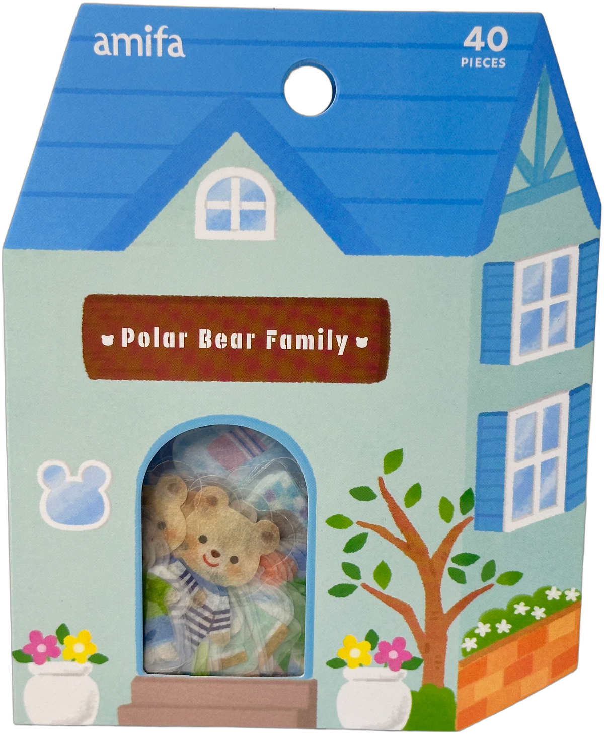 Amifa Animal Family Flake Stickers Cute Kawaii (40)