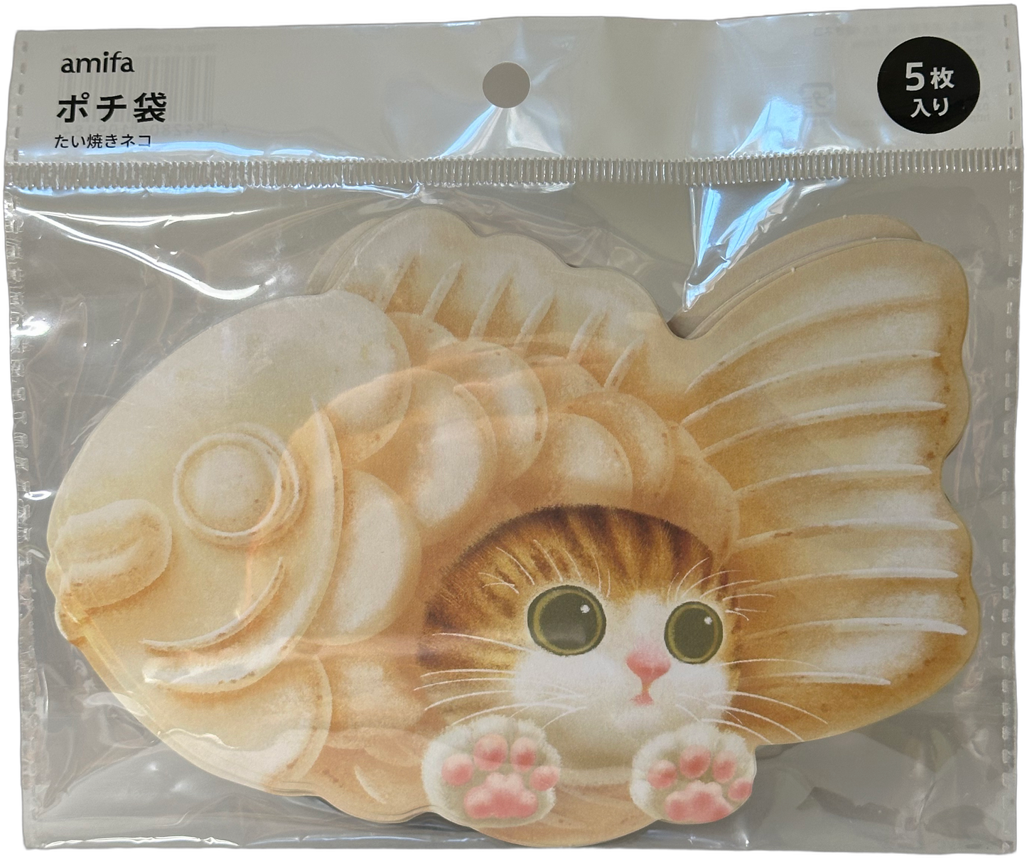 Amifa Kawaii Taiyaki Neko Cat Envelope