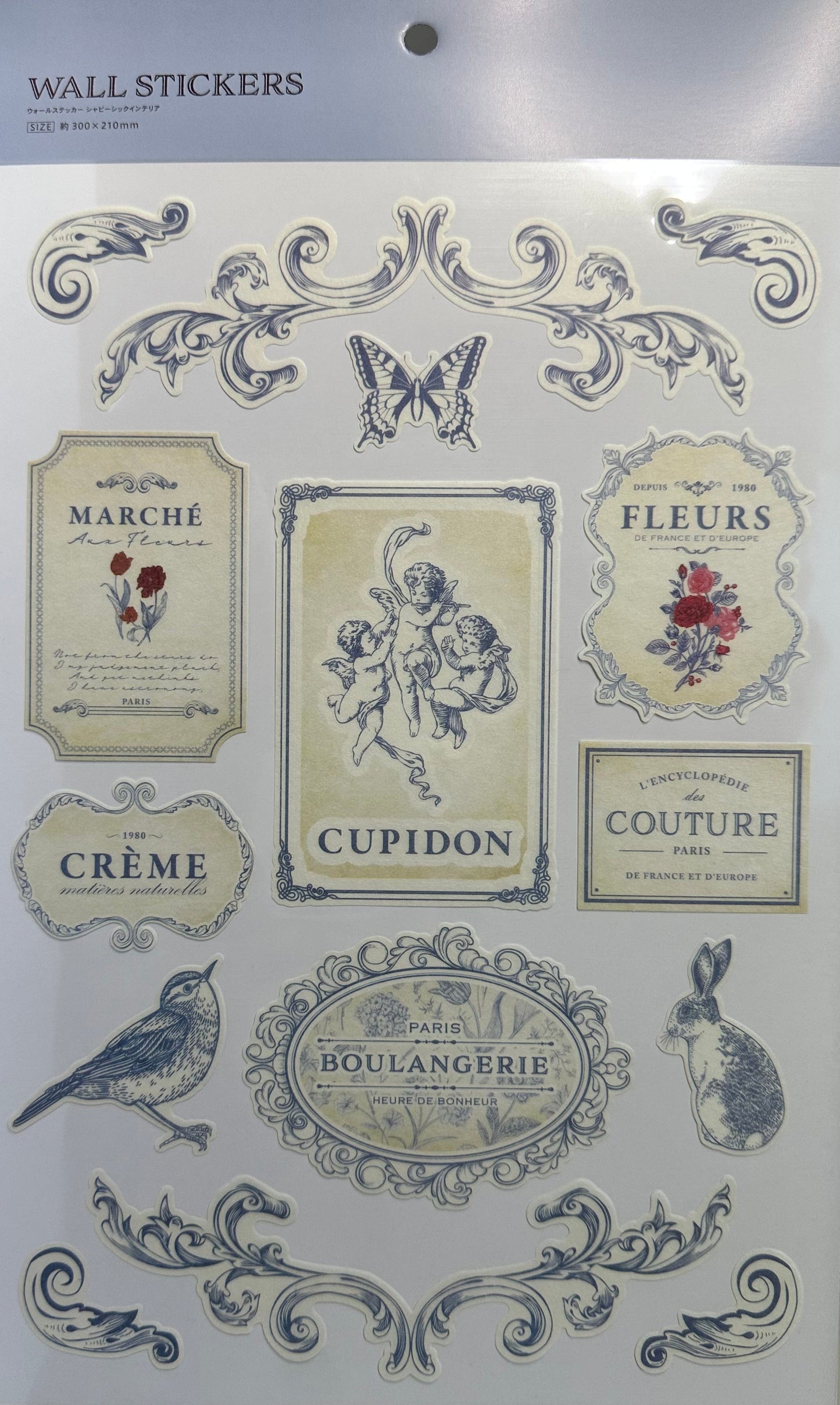 Amifa Vintage Parisian Wall Stickers Large (15)