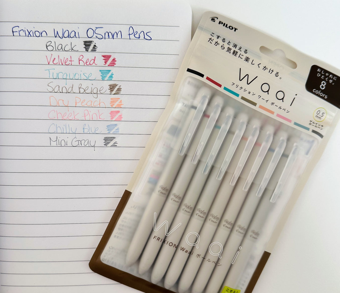 Pilot FriXion Waai Pen Set — 8 Colours