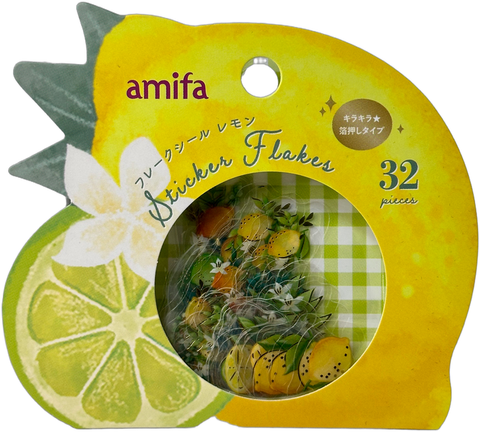 Amifa Fruit Sticker Flakes Lemon/Strawberry (32)