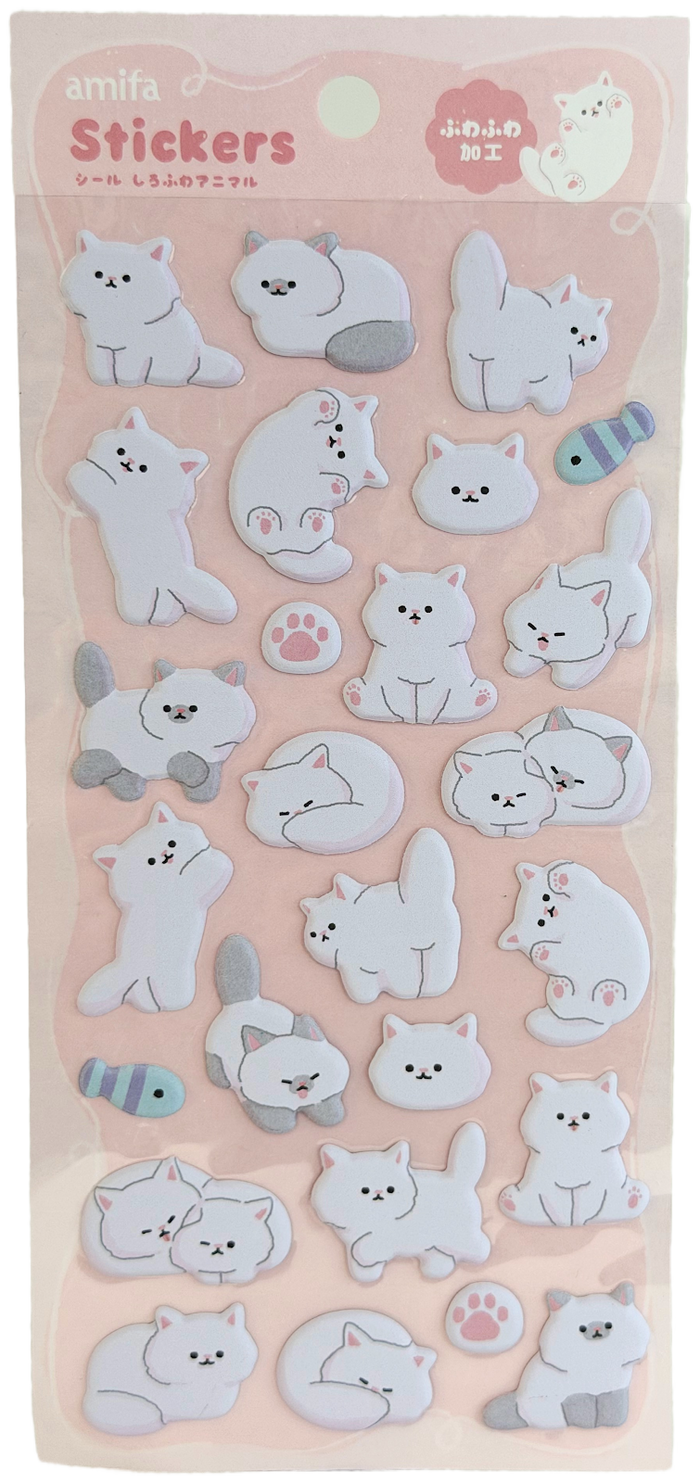 Amifa Kawaii Puffy Animal Stickers