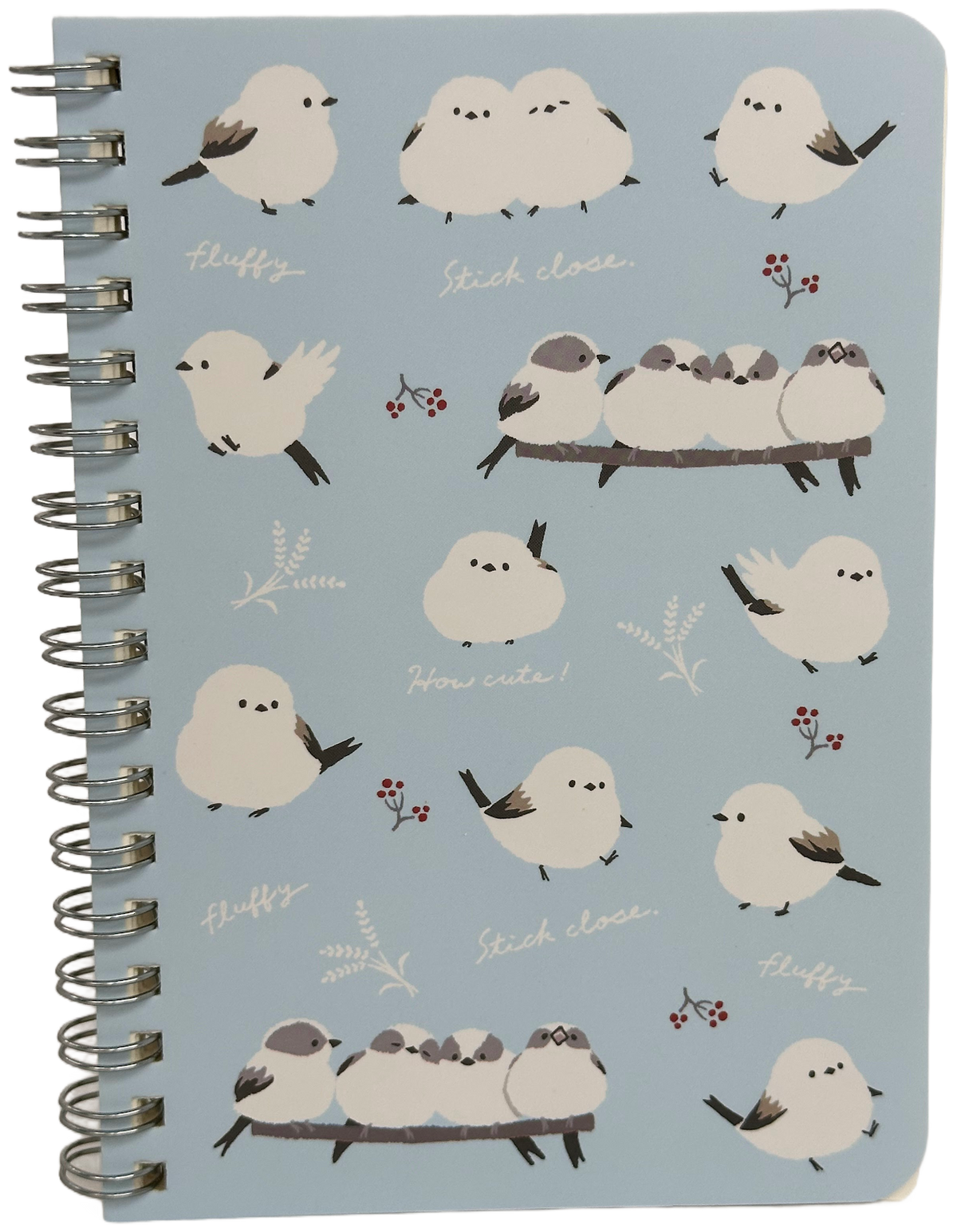Amifa Fluffy Shima-Enaga Bird Dot Grid Ring A6 Notebook