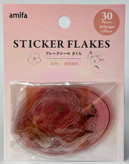 Amifa Transparent Sakura Sticker Flakes (30)
