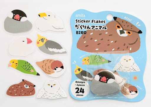 Amifa Sleepy Kawaii Animal Sticker Flakes (24)