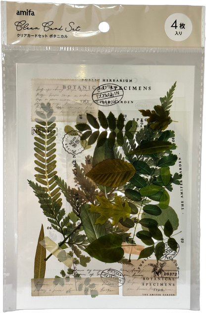 Amifa Botanical Clear Card Set Leaf