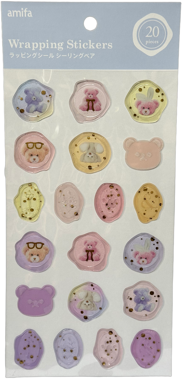 Amifa Clear Bear Wrapping Stickers Kawaii (30)