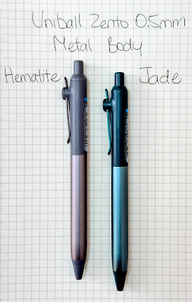 Uniball Zento Premium Metal 0.5mm Ballpoint Pen + 2 refills
