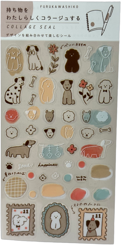 Furukawa Dog Collage Stickers