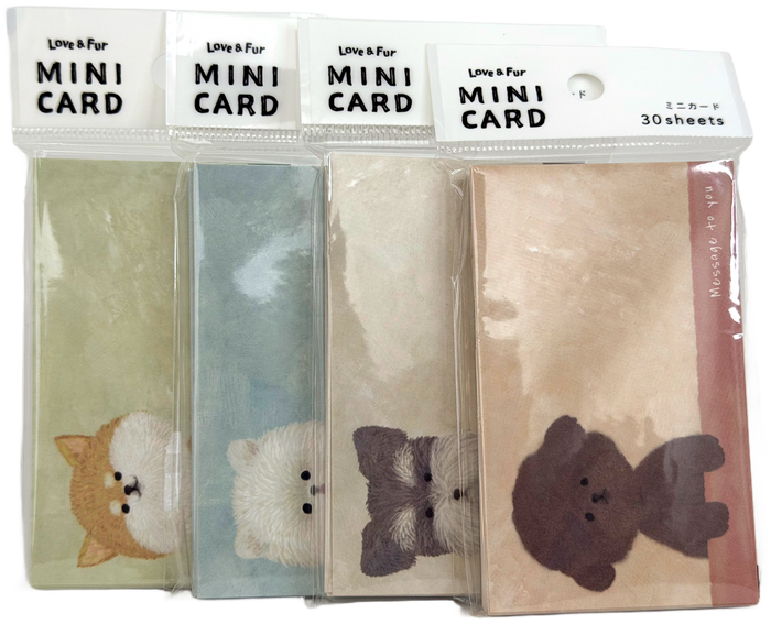 Kyowa Kawaii Puppy Dog Love & Fur Mini Cards (30)