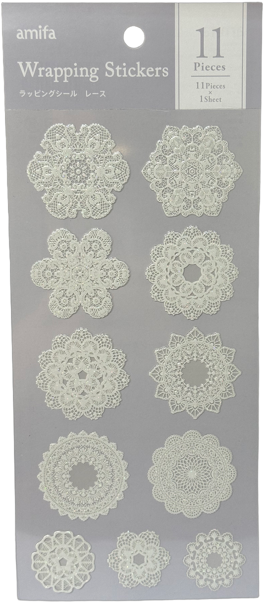 Amifa Lace Wrapping Stickers Circle