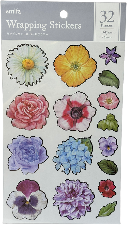 Amifa Wrapping Stickers - Floral Flower