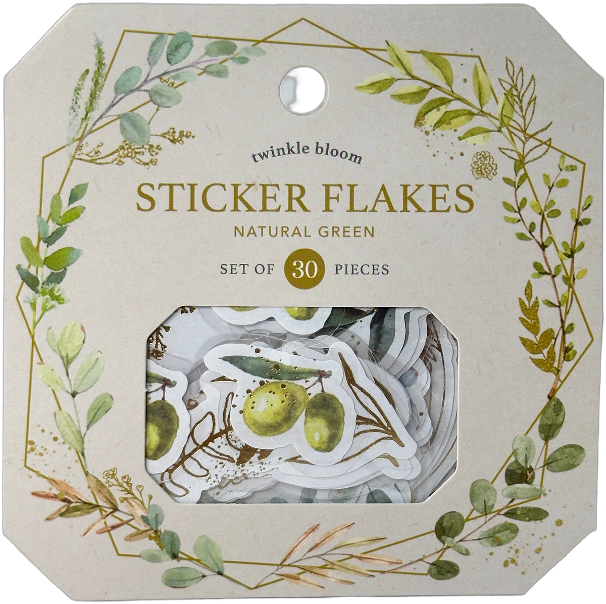 Amifa Natural Green Sticker Flakes (30)