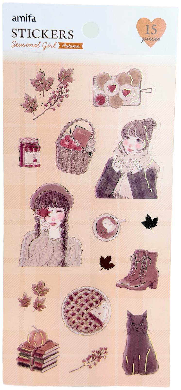 Amifa Seasonal Girl Stickers (15)