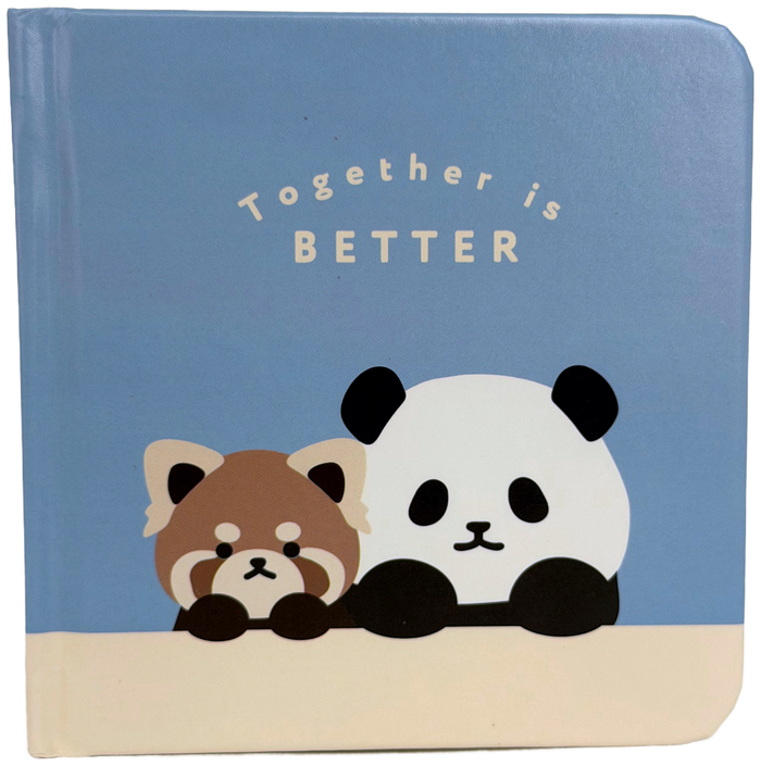 Senshu Panda & Tanuki Hardcover Grid Notebook