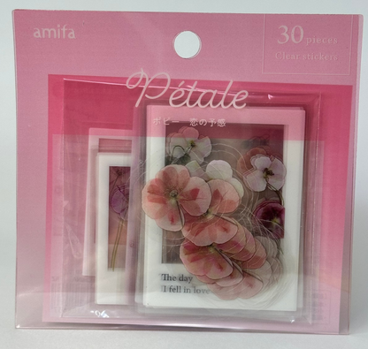 Amifa Pétale Clear Floral Stickers (30)