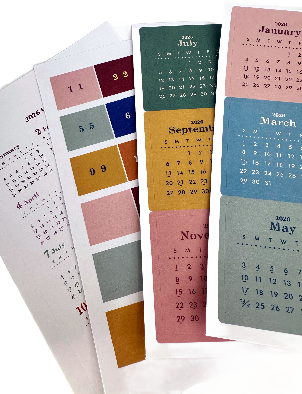 Amifa 2026 Month Stickers (Square)
