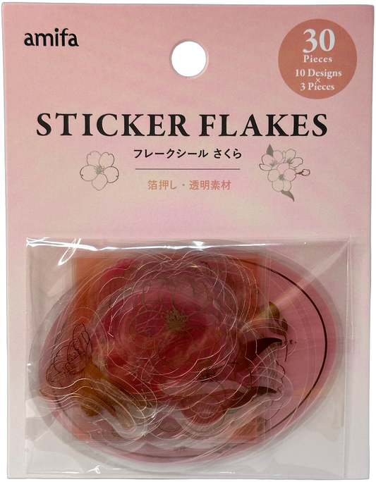 Amifa Transparent Sakura Sticker Flakes (30)