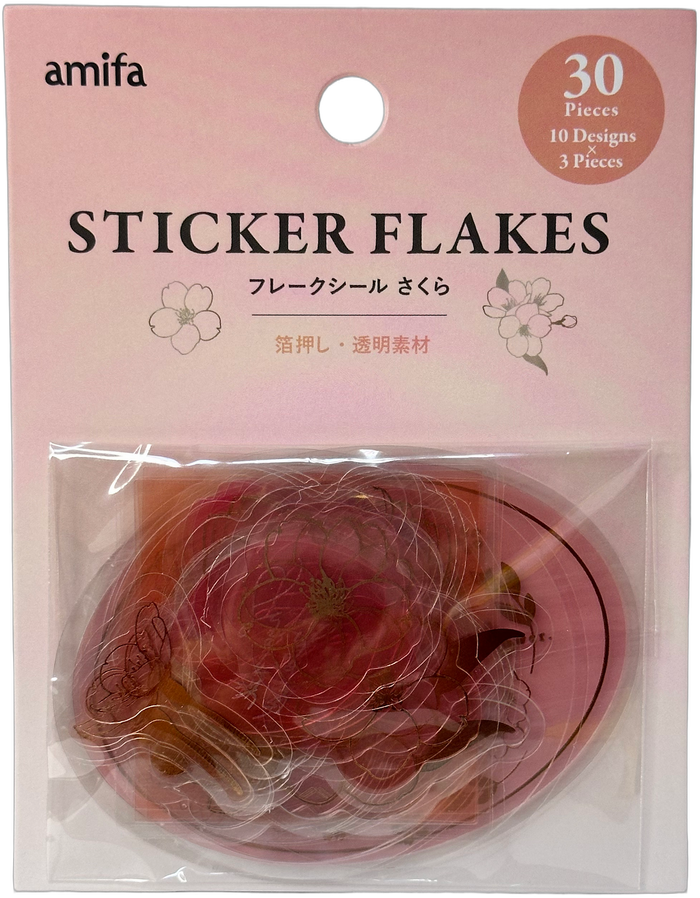 Amifa Transparent Sakura Sticker Flakes (30)