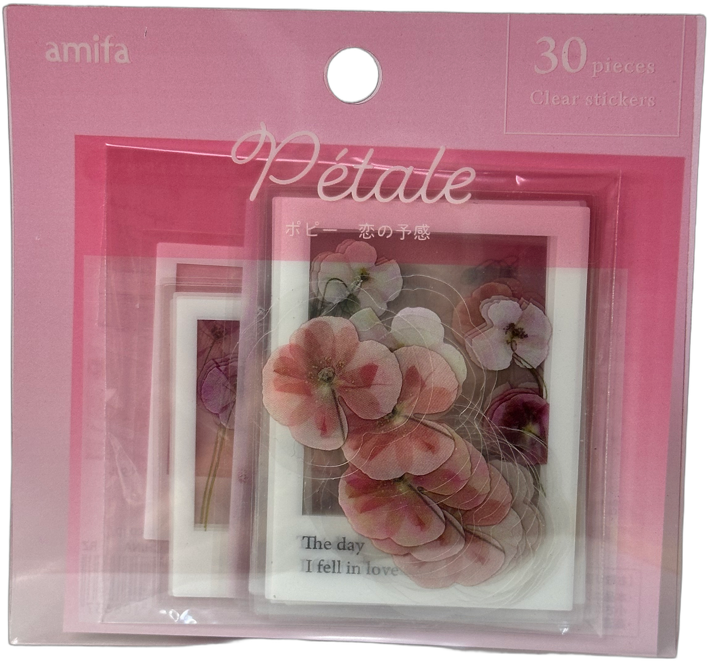 Amifa Pétale Clear Floral Stickers (30)