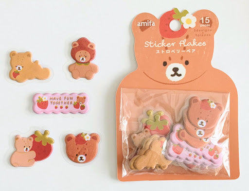 Amifa Strawberry Bear Puffy Flakes (15)