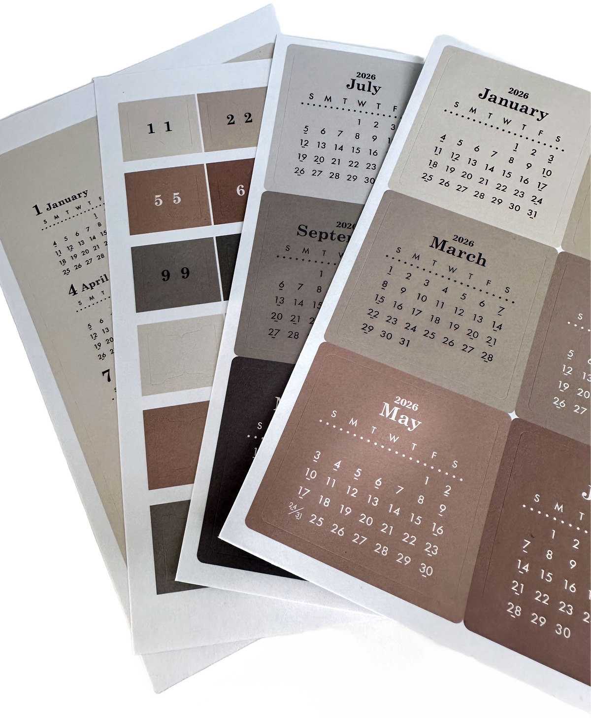 Amifa 2026 Month Stickers (Square)