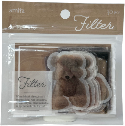Amifa Filter" Teddy Bear Stickers Beige"