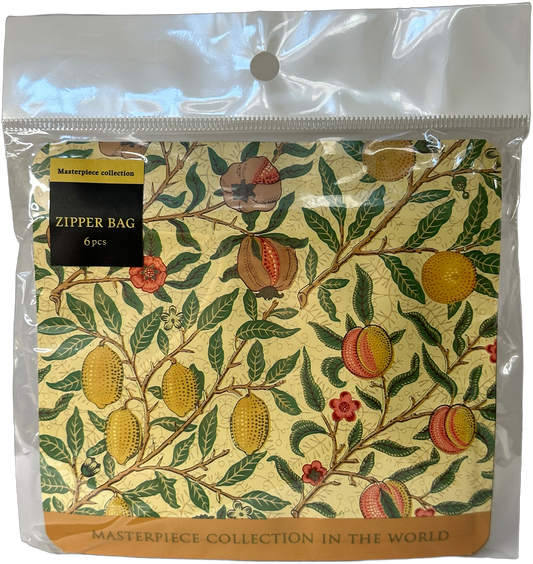 Floral Zipper Bag Set Fruit