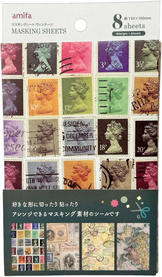 Amifa Vintage Masking Sheets Green