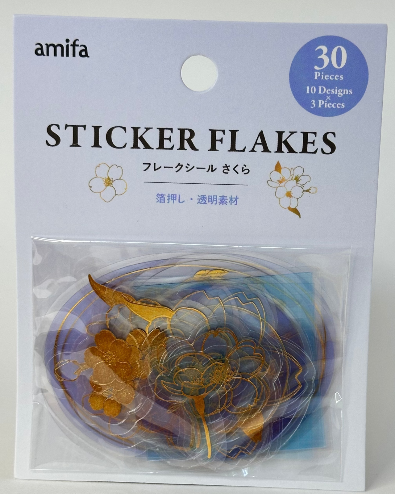 Amifa Transparent Sakura Sticker Flakes (30)