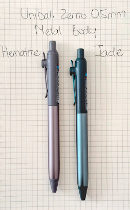 Uniball Zento Premium Metal 0.5mm Ballpoint Pen + 2 refills