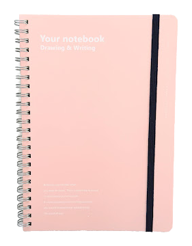 Amifa A5 Ruled Spiral Notebook with Band