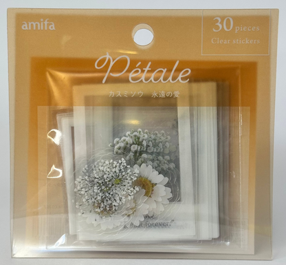 Amifa Pétale Clear Floral Stickers (30)